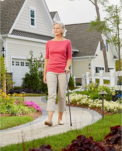 Miniatura 2 de Carex Comfort Walking Cane with Ergonomic Extra Comfortable Grip, Dark Gray, Adjustable Cane, Walking Cane for Women, Canes for Men, FSA Eligible,