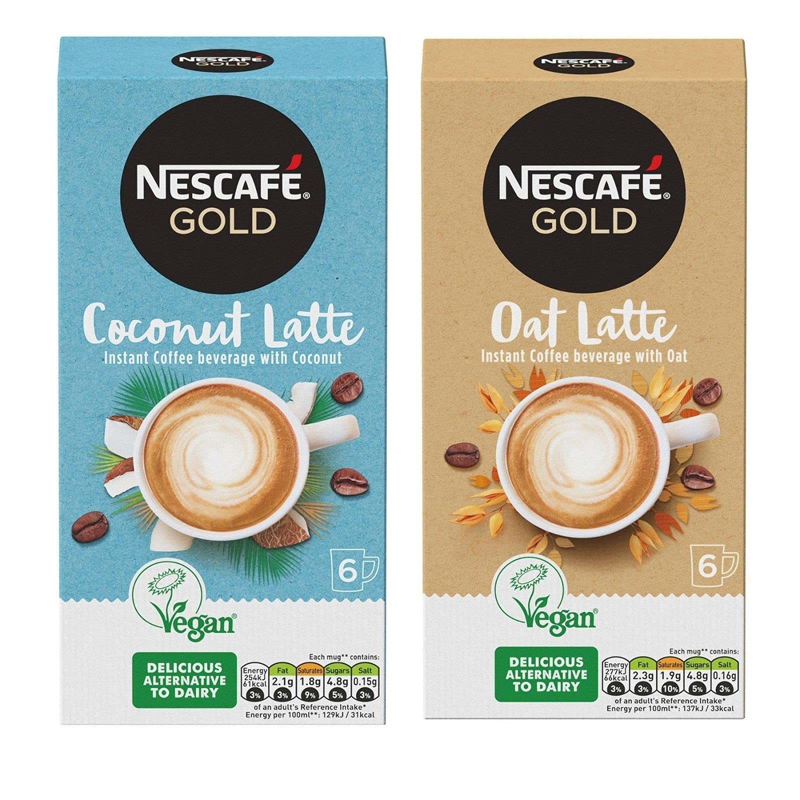 Vegan Friendly Coffee Bundle & Starbucks Reusable Hot Cup, Nescafe Gold