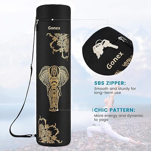 Miniatura 3 de Gonex Bolsa para esterilla de yoga, soporte para esterilla de yoga con cremallera completa, bolsa de transporte para mujeres y hombres con 2