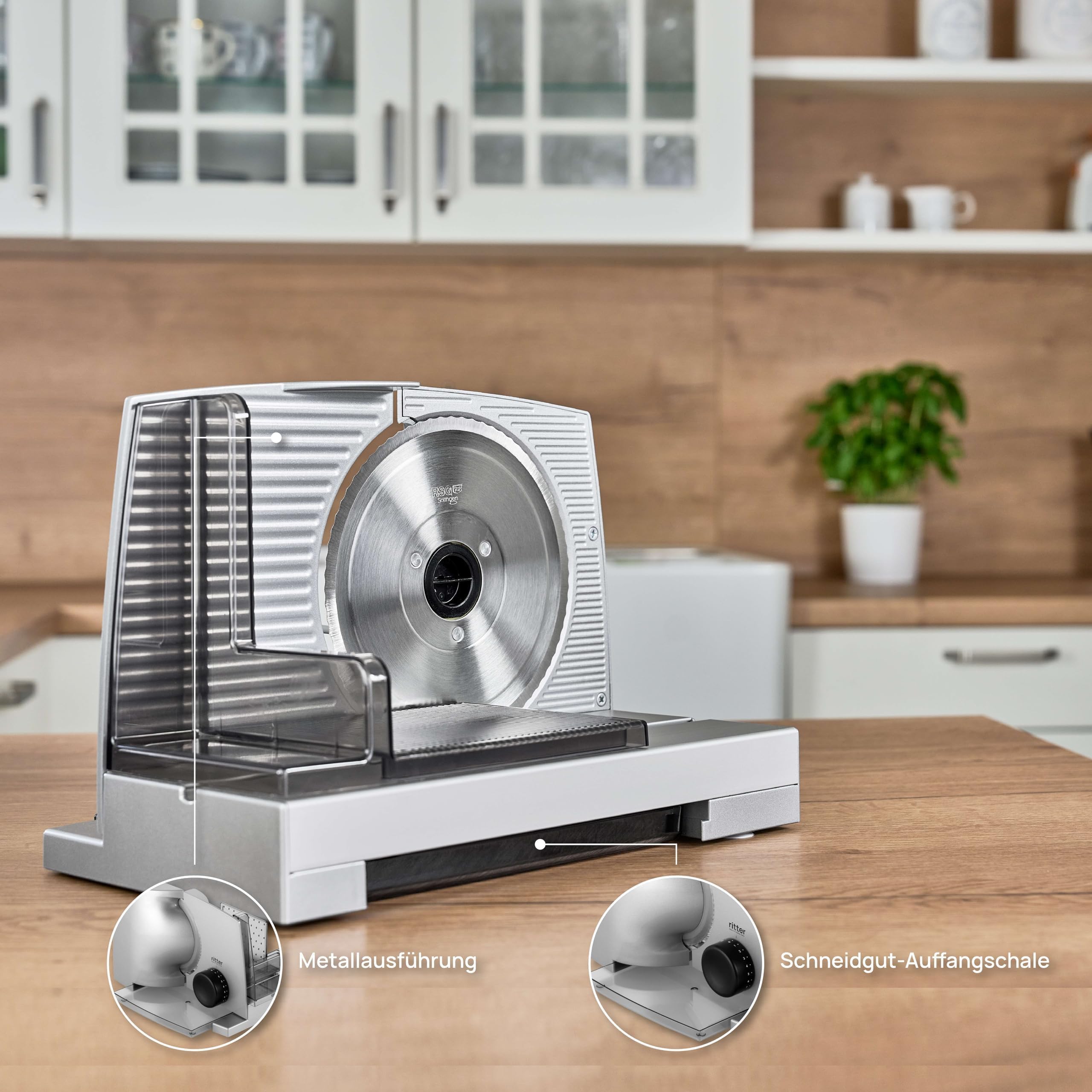Ritter Compact 1 Elektrischer Allesschneider Brotschneidemaschine aus Metall Made in Germany