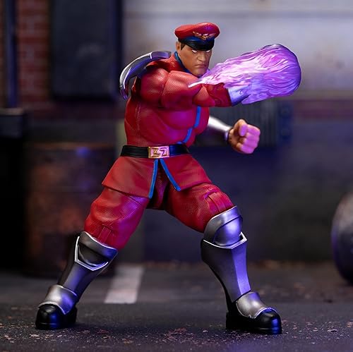 Miniatura 5 de Jada Toys Street Fighter II M. Bison Figura de acción Wave 2  Escala 112, 6 pulgadas de alto, cabezas intercambiables, manos, accesorio de fuego
