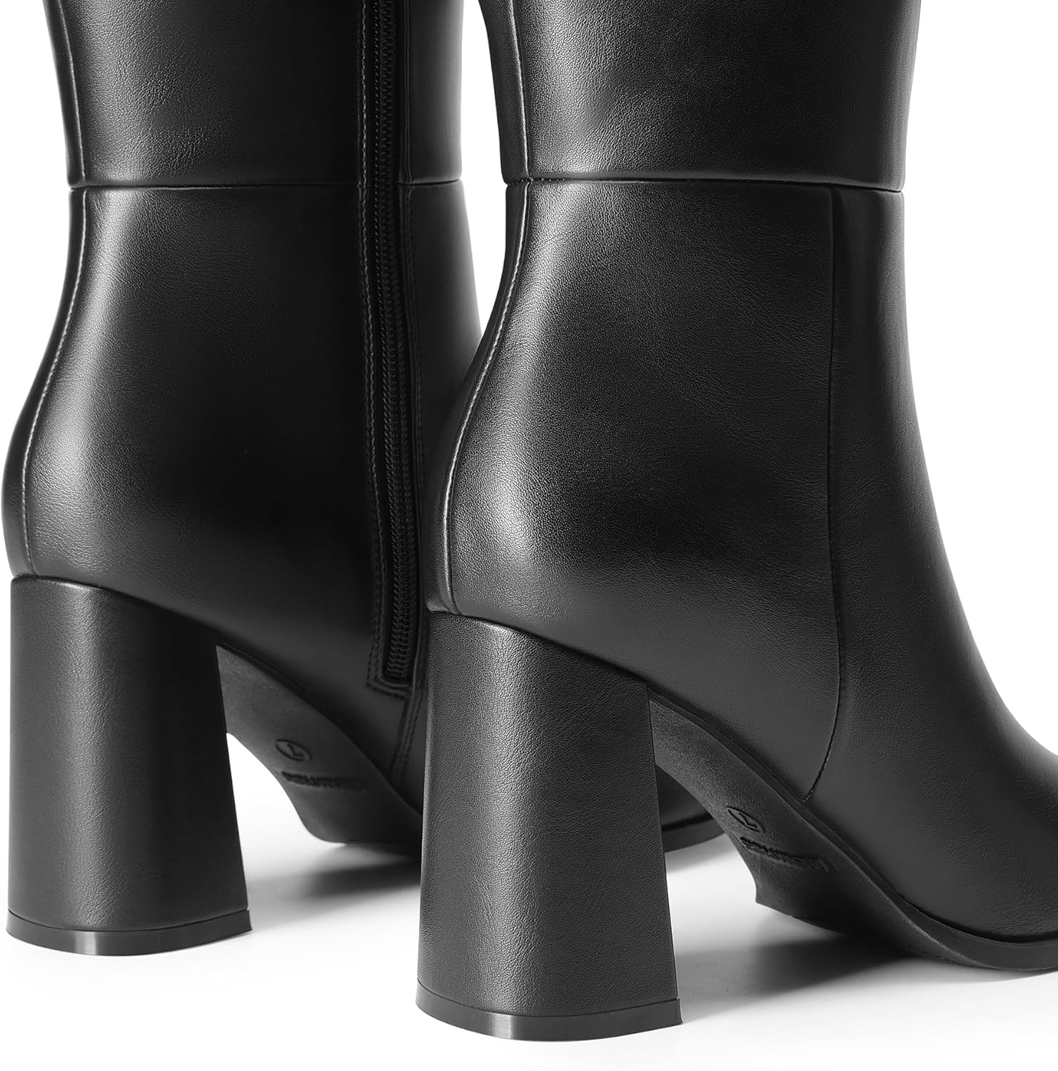 DREAM PAIRS Women's Tall Over the Knee Boots Thigh High Fall Block Chunky Heeled Knee High Long Boots with Fashion Square Toe and Side Zipper - Image 8