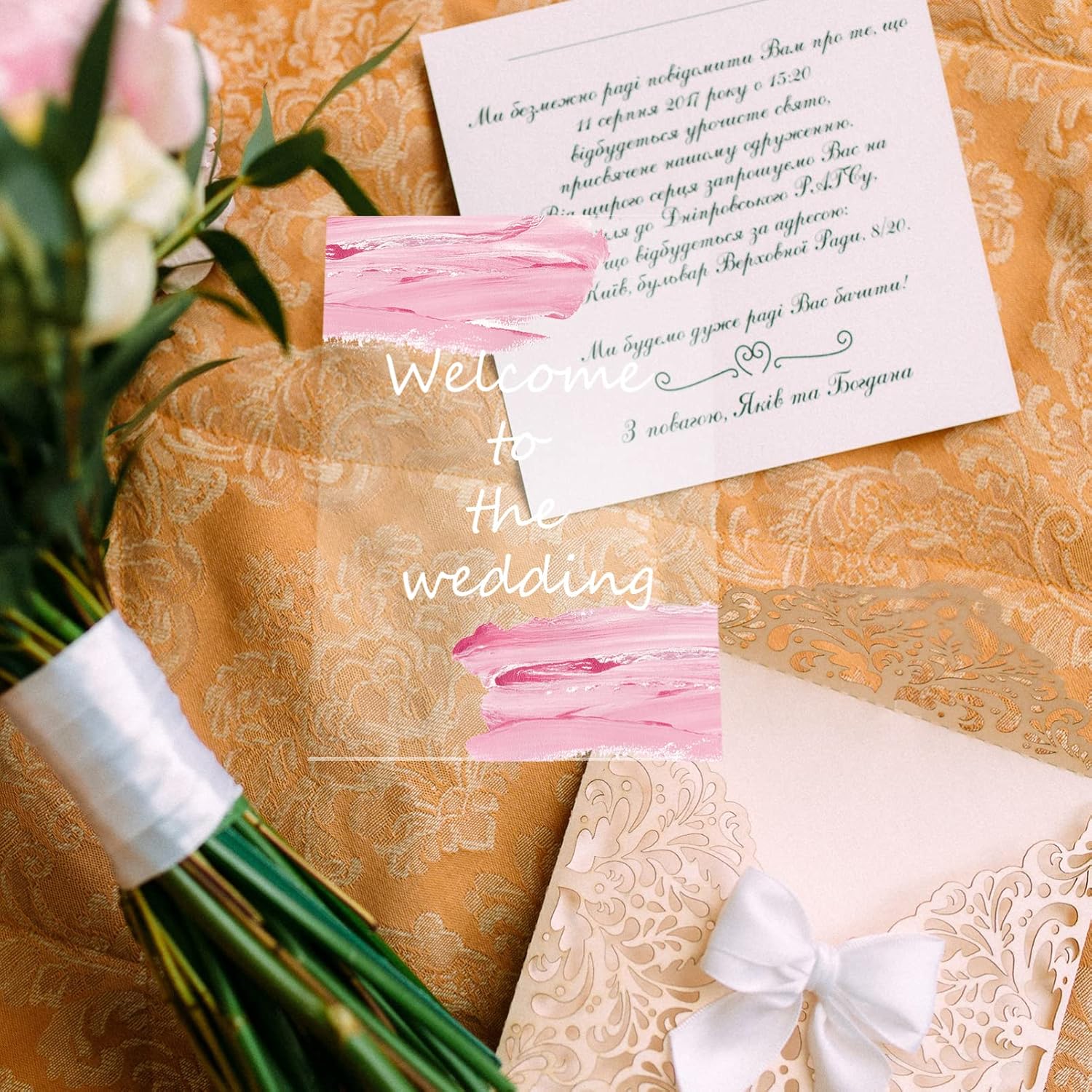Ciieeo 5pcs Acrylic Wedding Sign Boards for DIY Painting Blank Decor for Event Decorations for Creating Wedding Signs