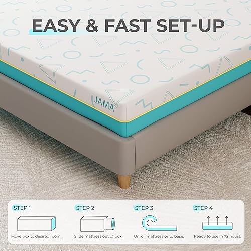 Miniatura 30 de MLILY Colchón individual de 5 pulgadas para niños, litera, fabricado en los Estados Unidos con espuma de Estados Unidos y materiales globales,