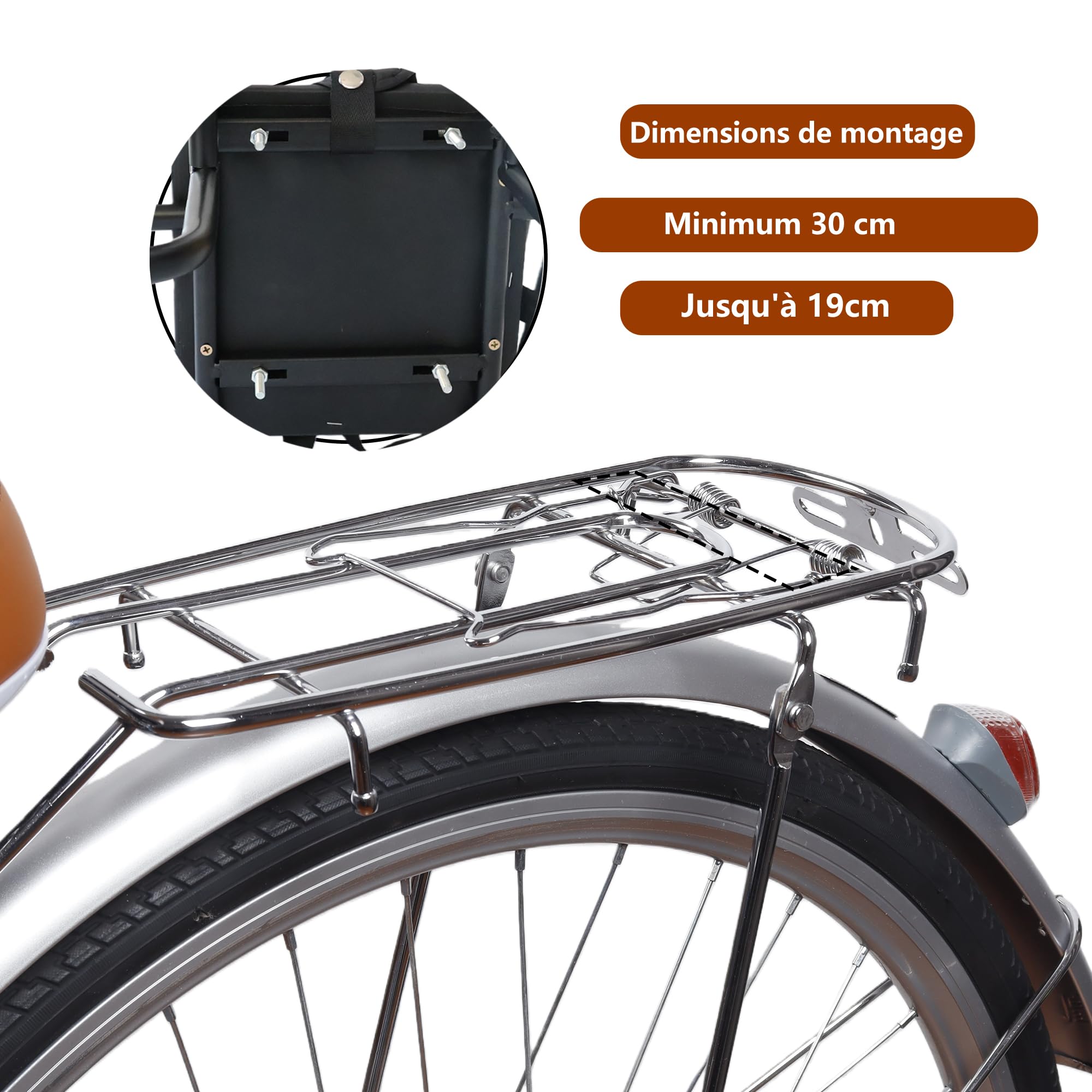 QMD Siège vélo Enfant arrière, avec Repose-Pieds, Dossier et Barre de Maintien, conçu pour Les Enfants de 18 Mois à 8 Ans, Installation Facile - 5