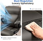 AreShark Office Chair - Executive High Back Breathable Comfy Desk Chair with Lumbar Support - Ergonomic Leather Rolling Swivel Computer Chair with Rock Function for Working Studying Gaming Relaxing