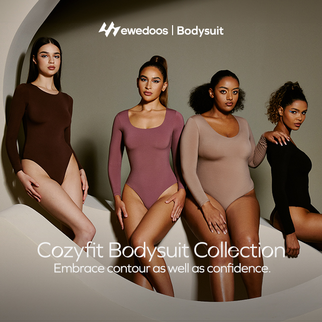 Amazon.com: Ewedoos Long Sleeve Bodysuits for Women Scoop Neck