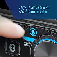 Vista 4 de JENSEN MPR210 Radio estéreo para coche LCD de 7 caracteres con DIN único Asistente de presión para hablar Llamadas manos libres y transmisión