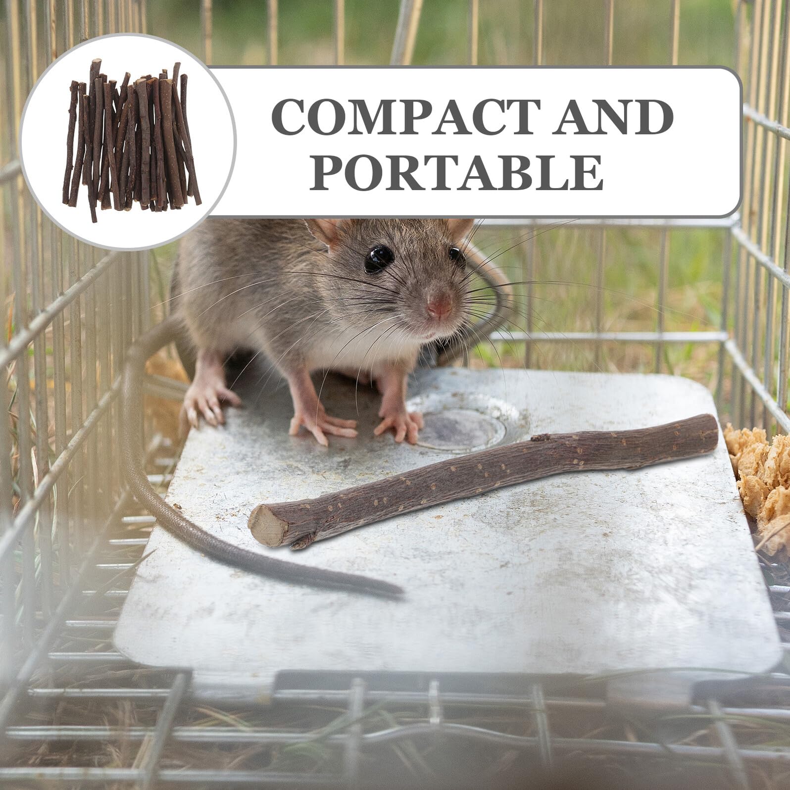 TOYANDONA 1500g Kauhölzer für Kleintiere Kauartikel aus Ästen für Hamster Mahlspielzeug für Kaninchen Beißring für Meerschweinchen