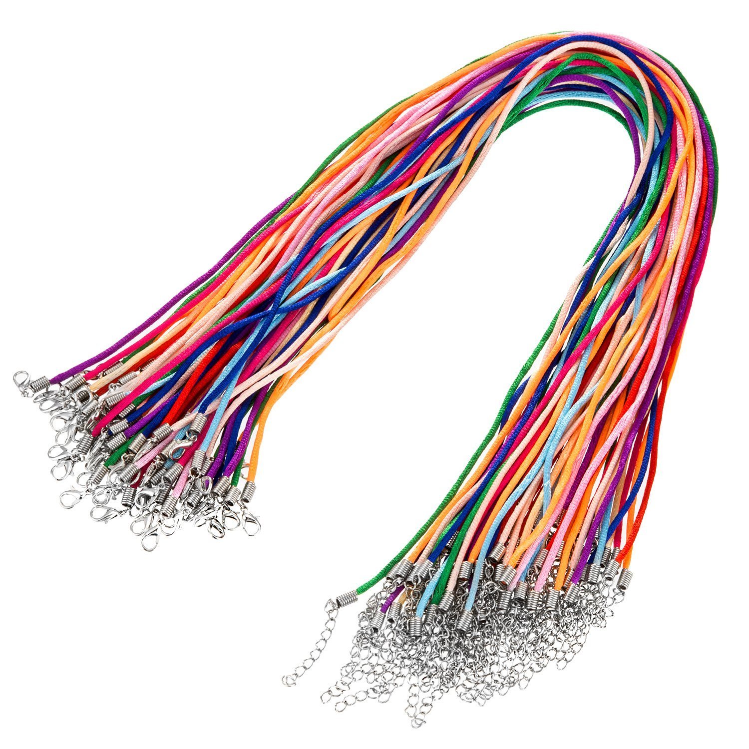 Amazon.com: Outus 60 Pieces 2.0 mm Satin Silk Necklace Cord 20