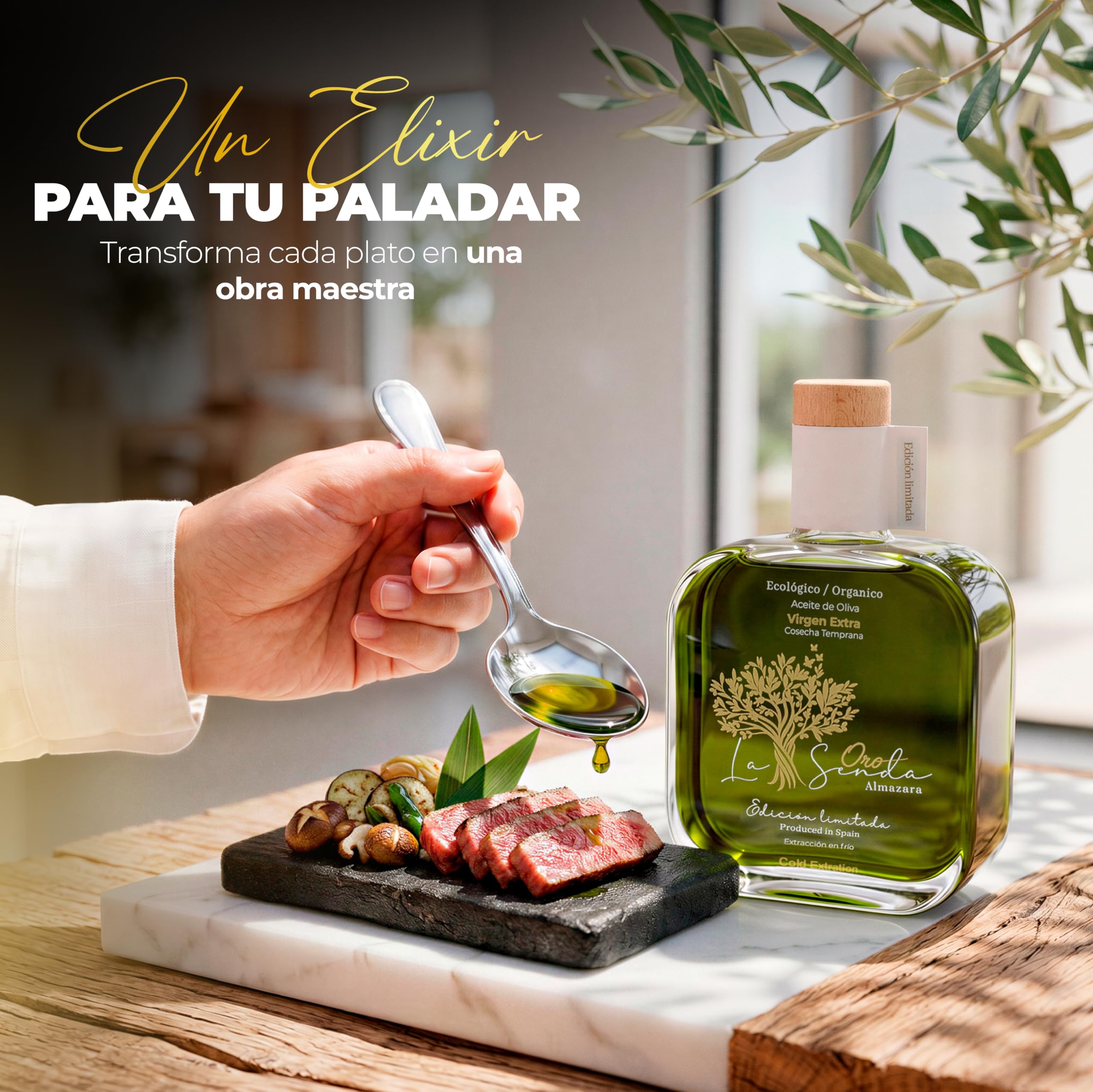 Almazara la Senda - Aceite de Oliva Virgen Extra Edición Limitada | AOVE Gourmet Monovarietal Picual | Aceite de Oliva Premium y Primera Extracción en Frío | Top 6 AOVE Más Saludable del Mundo | 500ml