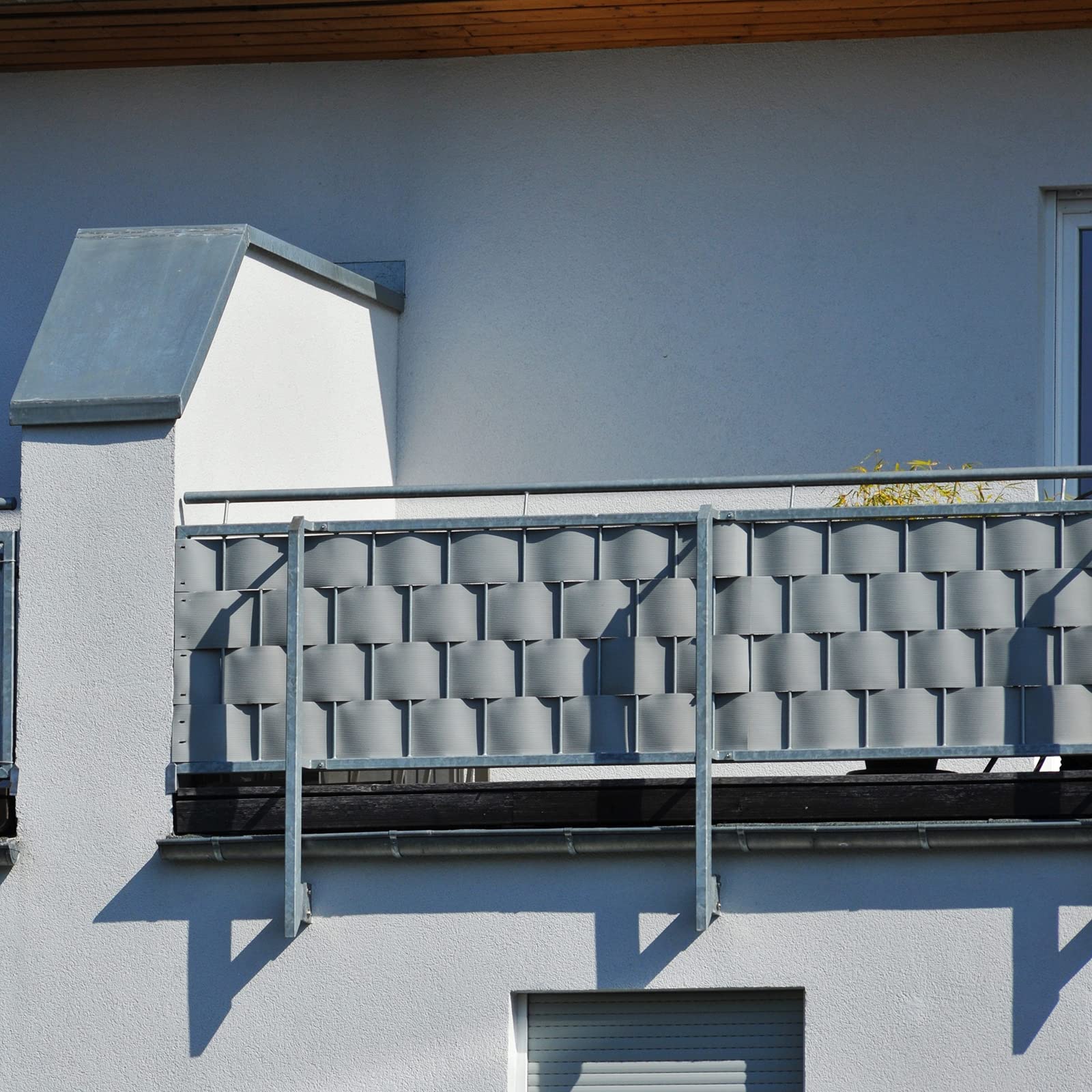Strisce frangivista | grigio scuro | 19 cm x 26 m | 1200 g/m² | pellicola per recinzioni | pannello per recinzione | materiale da giardino | stabilizzazione UV | antistrappo | rotolo in