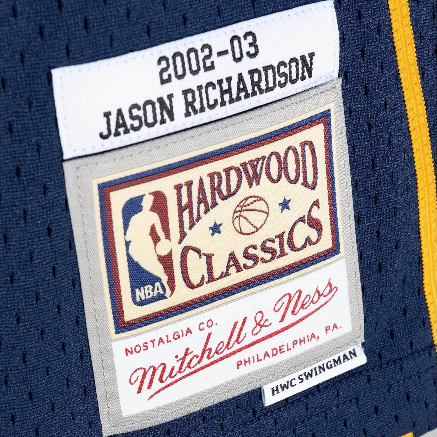 Mitchell & Ness Jason Richardson #23 Golden State Warriors 2002-03 Swingman NBA - Maglia da calcio, colore: Blu navy, blu navy, XL