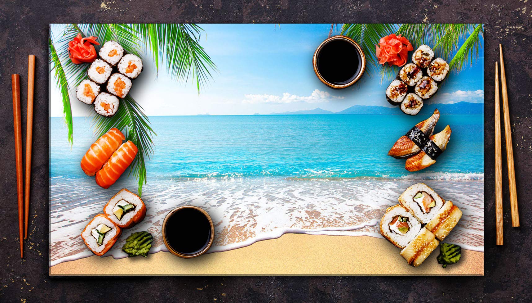 TMK | Placa de cubierta de vitrocerámica 90 x 52 cm de cristal, Protector Placa Inducción, Protección contra salpicaduras, Placa de Cristal Decorativa, Tabla de Cortar Playa