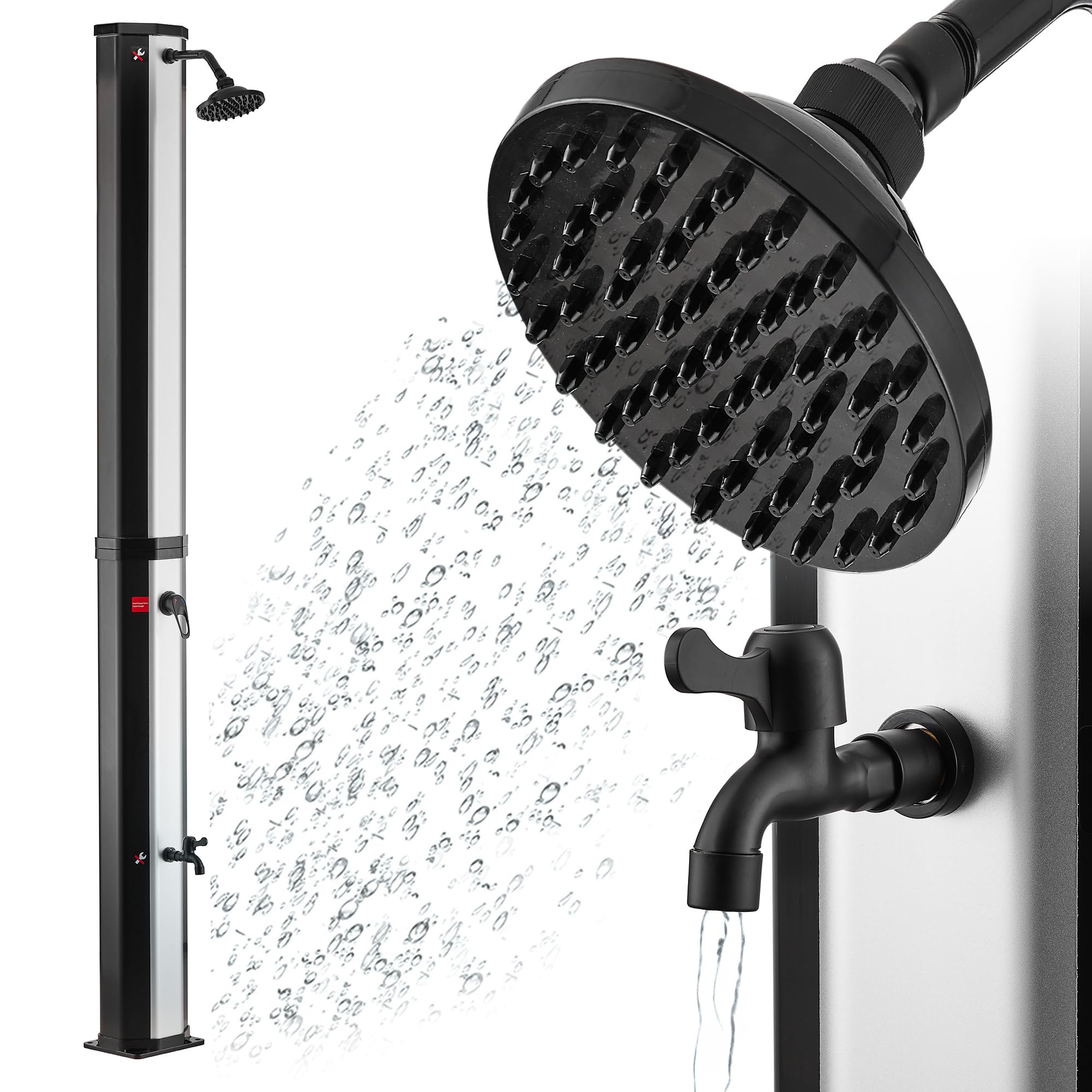 Goedkoop Tillvex zonnedouche 60 liter met beschermhoes
