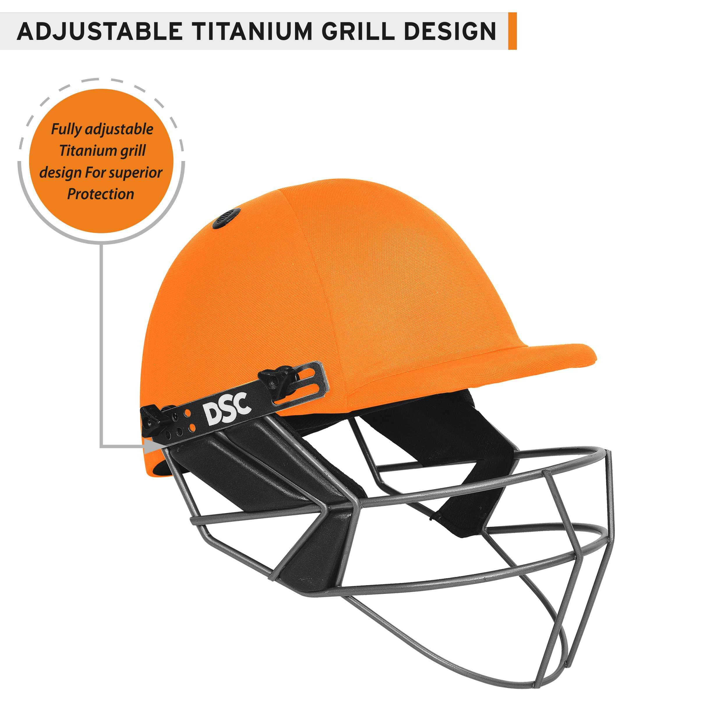 Fort 44 Lite Ti Casque de cricket homme grille réglable titane poids léger