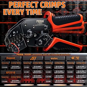 PEBA Crimping Tool and Dupont Connector Kit - 28 Types of