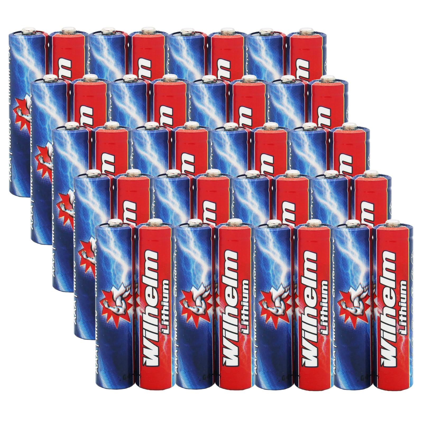 Wilhelm Lithium AAA Batterien Mikro LR03 1,5 V Lange Laufzeit – 40 Stück