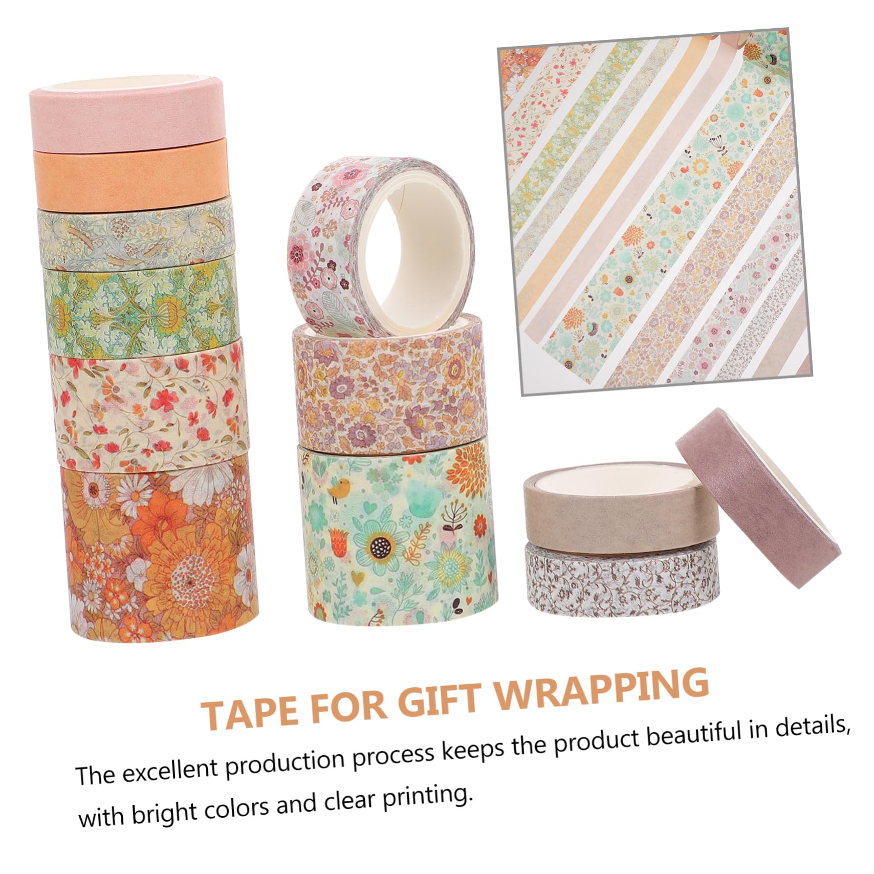 NUOBESTY 36rollen Dekoratives Washi Tape Kreative Klebebänder Für Scrapbooking Und Handarbeiten Blumenmuster Hochwertiges Mit Kleberückseite Für Party Und Buchdekoration