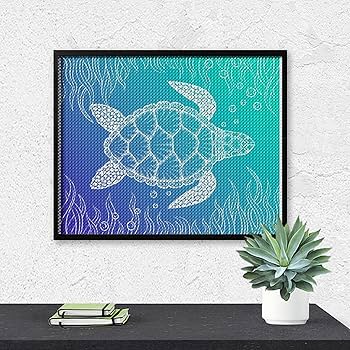 Amazon.co.jp: ダイヤモンドアート 亀柄 海亀 ウミガメ