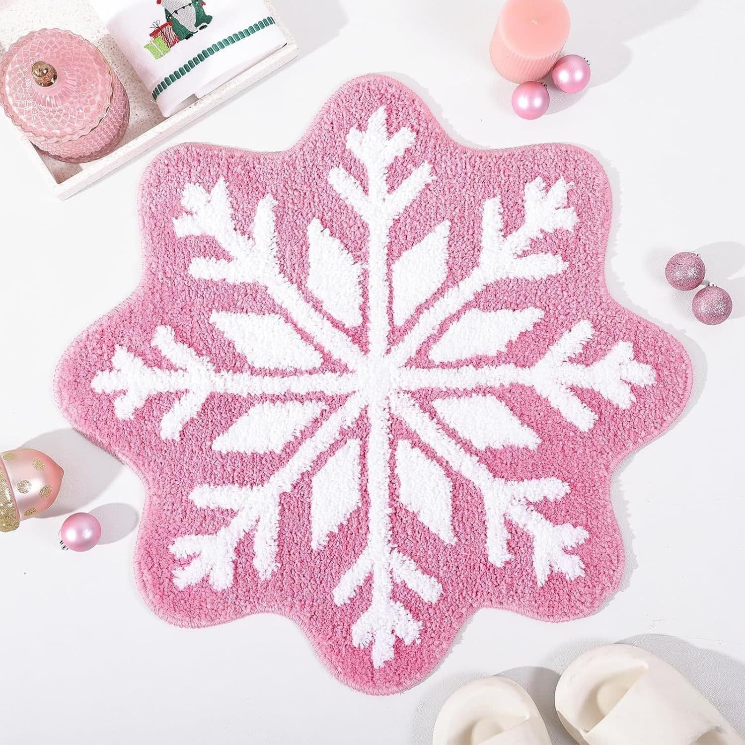 Tapis irrégulier flocon de neige anti-sol froid pour salon