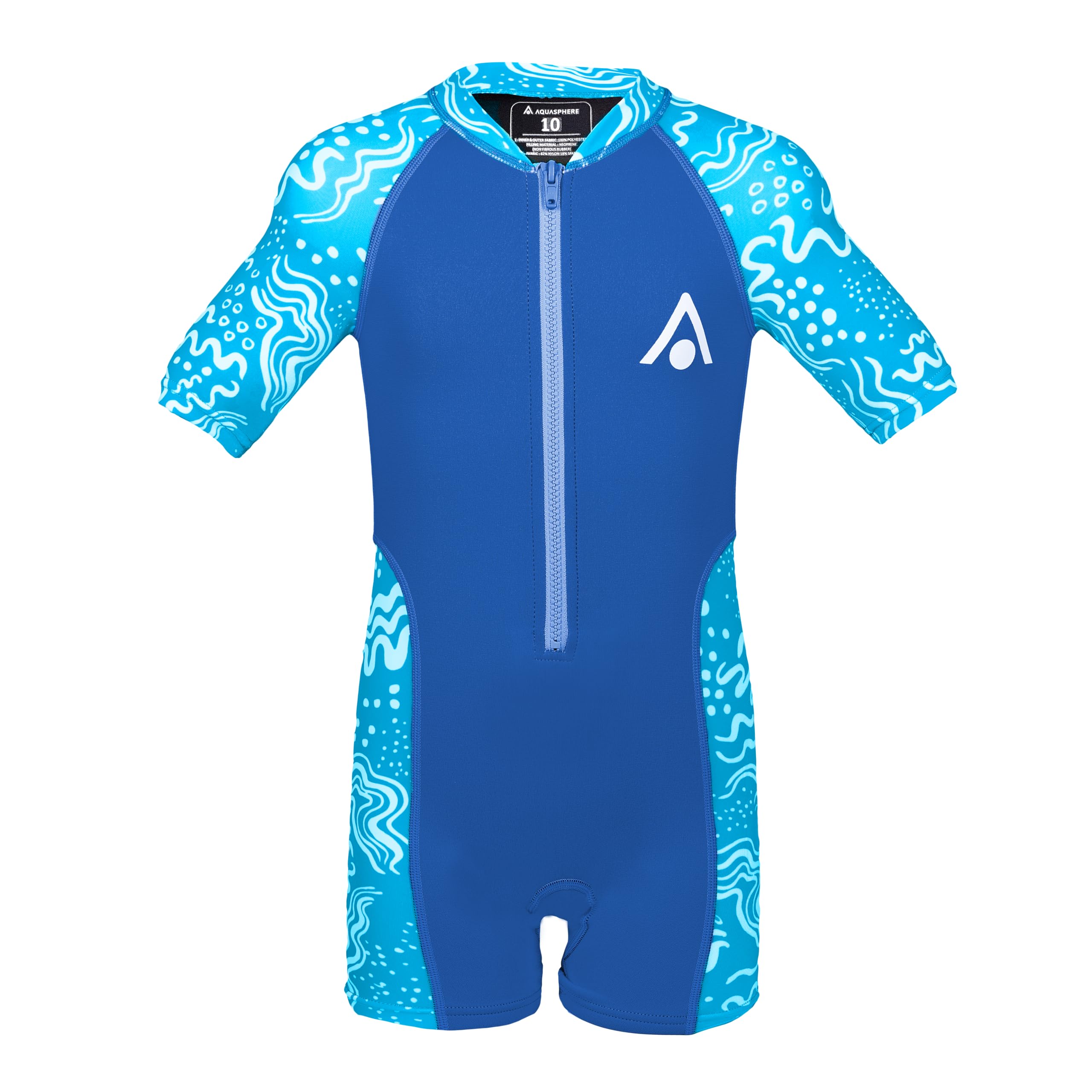 Aqua Sphere AQUASPHERE Stingray Short-sleeve kids wetsuit, made of neoprene, retains warmth, and allows freedom of movement, suitable for pool and sea