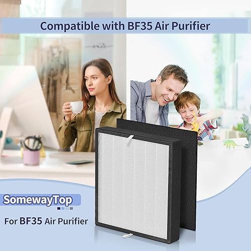 Miniatura 3 de 2 juegos Juego de repuesto de filtro BF35 compatible con filtro urificador Air P BF35 para el limpiador de aire Classic H13 True HEPA para el hogar,