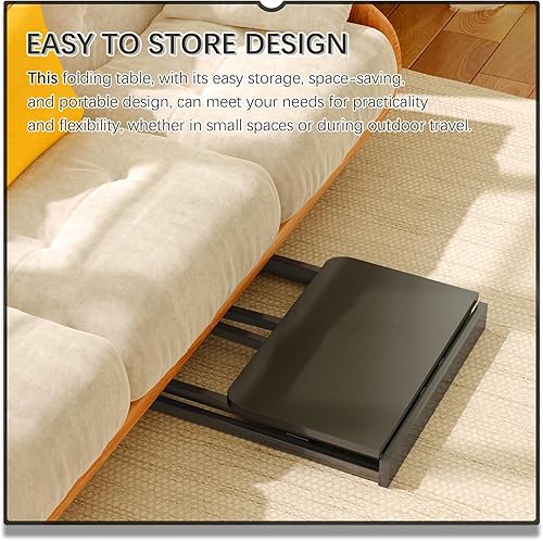 Miniatura 114 de 4NM Escritorio plegable pequeño de 31.6 pulgadas, escritorio plegable de oficina en casa, mesa de estudio para dormitorio pequeño que ahorra natural