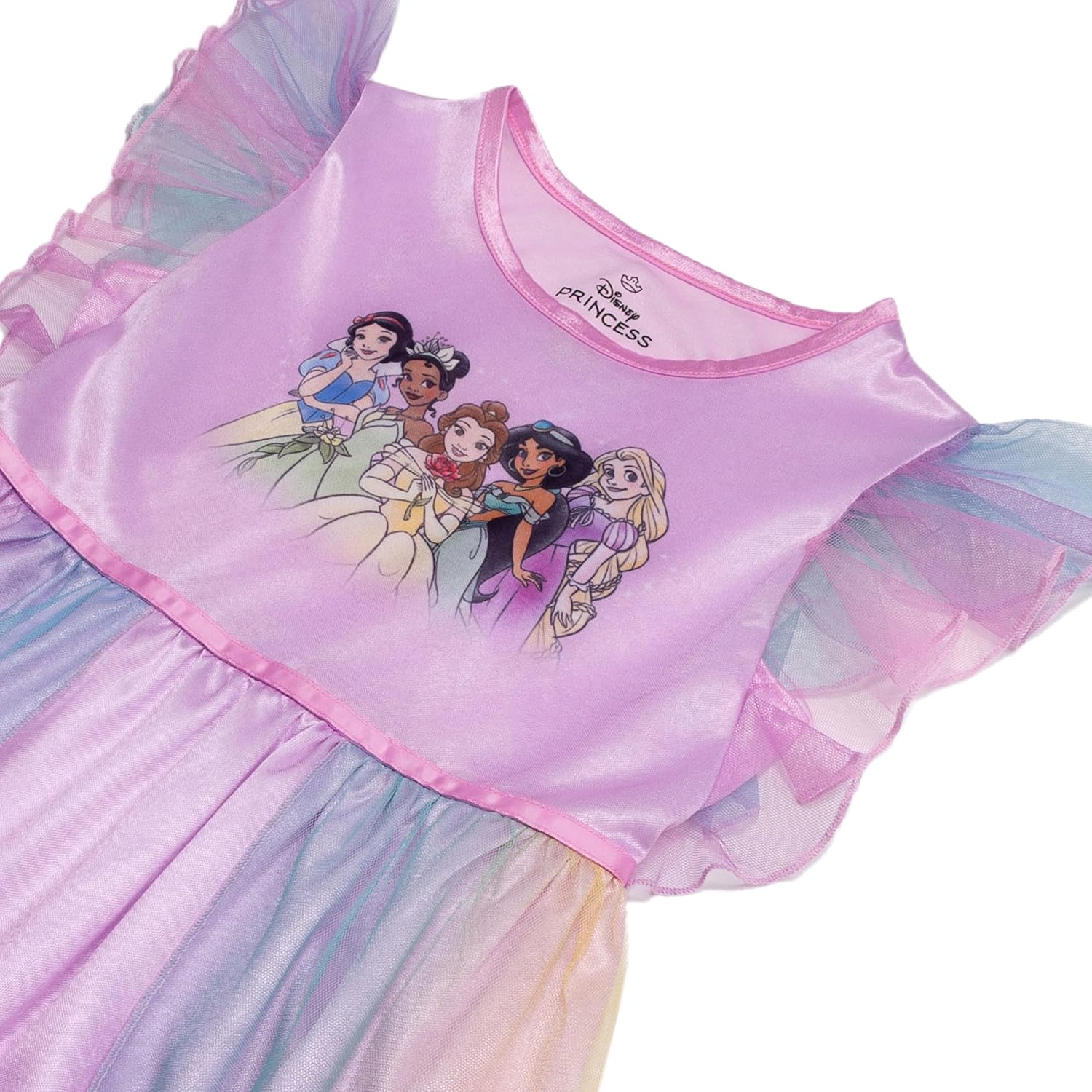 Disney Girls' Princess Dress Nightgown, Fantasy Gown, Soft & Cute Pajamas for Kids - Image 2