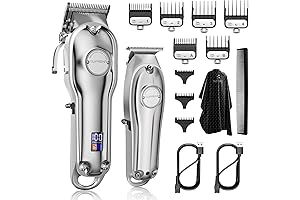 Andis D8 professional cordless barber clipper with Zero Gap T-Blade Trimmer Combo