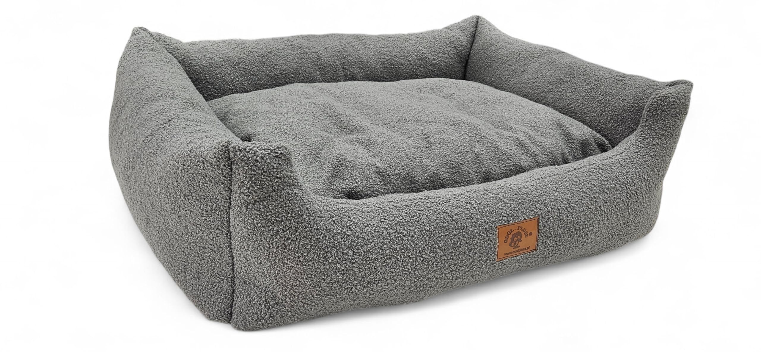 Odolplusz Cuccia per cani XXL, lavabile, soffice, 95 x 75 cm, grigio, con bordi rialzati e cuscino rimovibile (grafite)