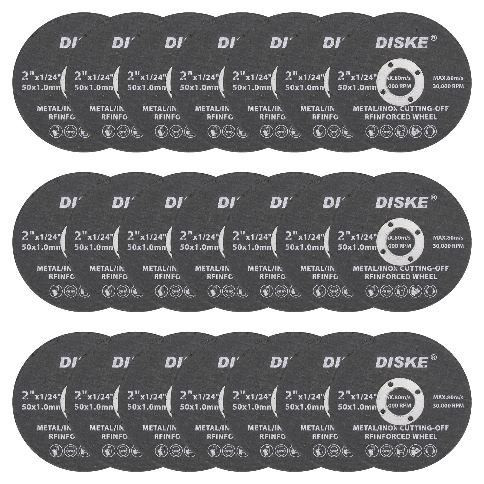 HARFINGTON 25pcs Cut Off Wheels 2" x 1/32" x 3/8" Ultra Thin Cut-Off Wheels Angle Grinder Cutting Discs General Metal Cutting Disc for Stainless Steel