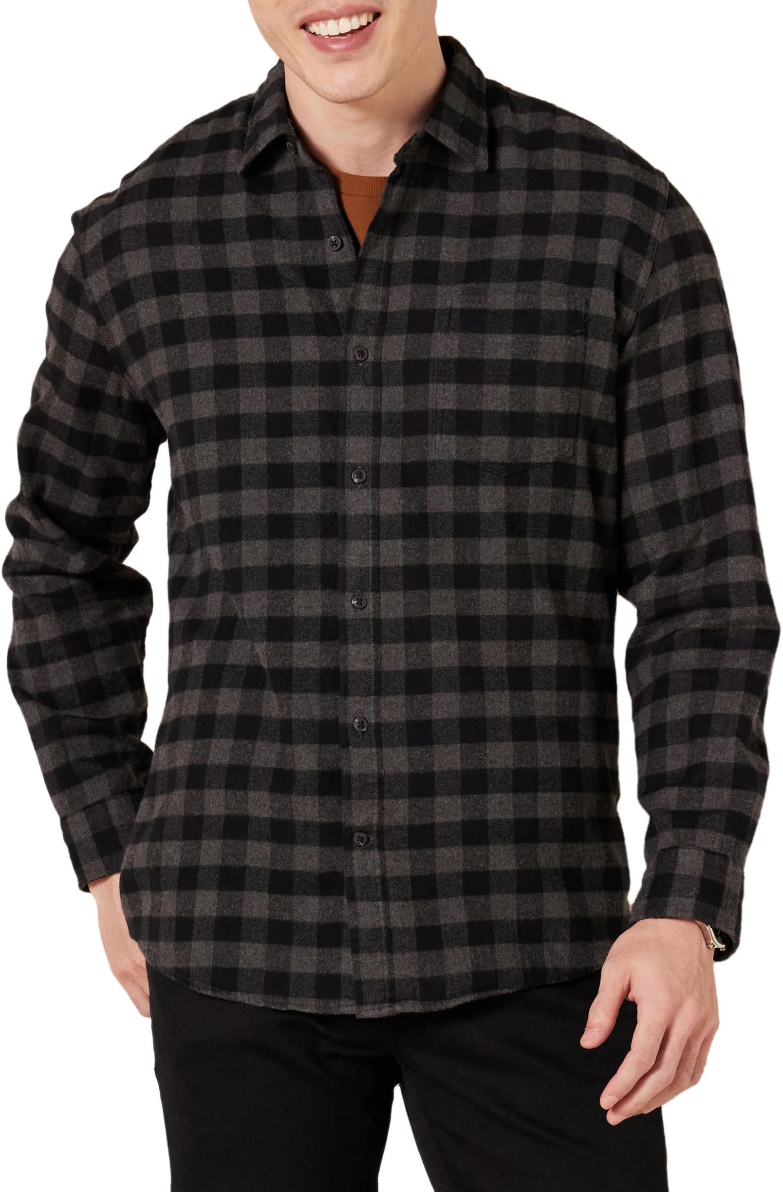 - Men's Regular-Fit Long-Sleeve Flannel Shirt (Available in Big & Tall)