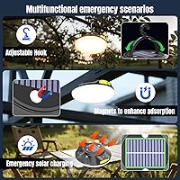 Vista 5 de Linterna LED solar portátil de 12000 mAh, 20000 lúmenes, luz recargable de 120 W con imán, linterna, luces impermeables IPX66 para tienda
