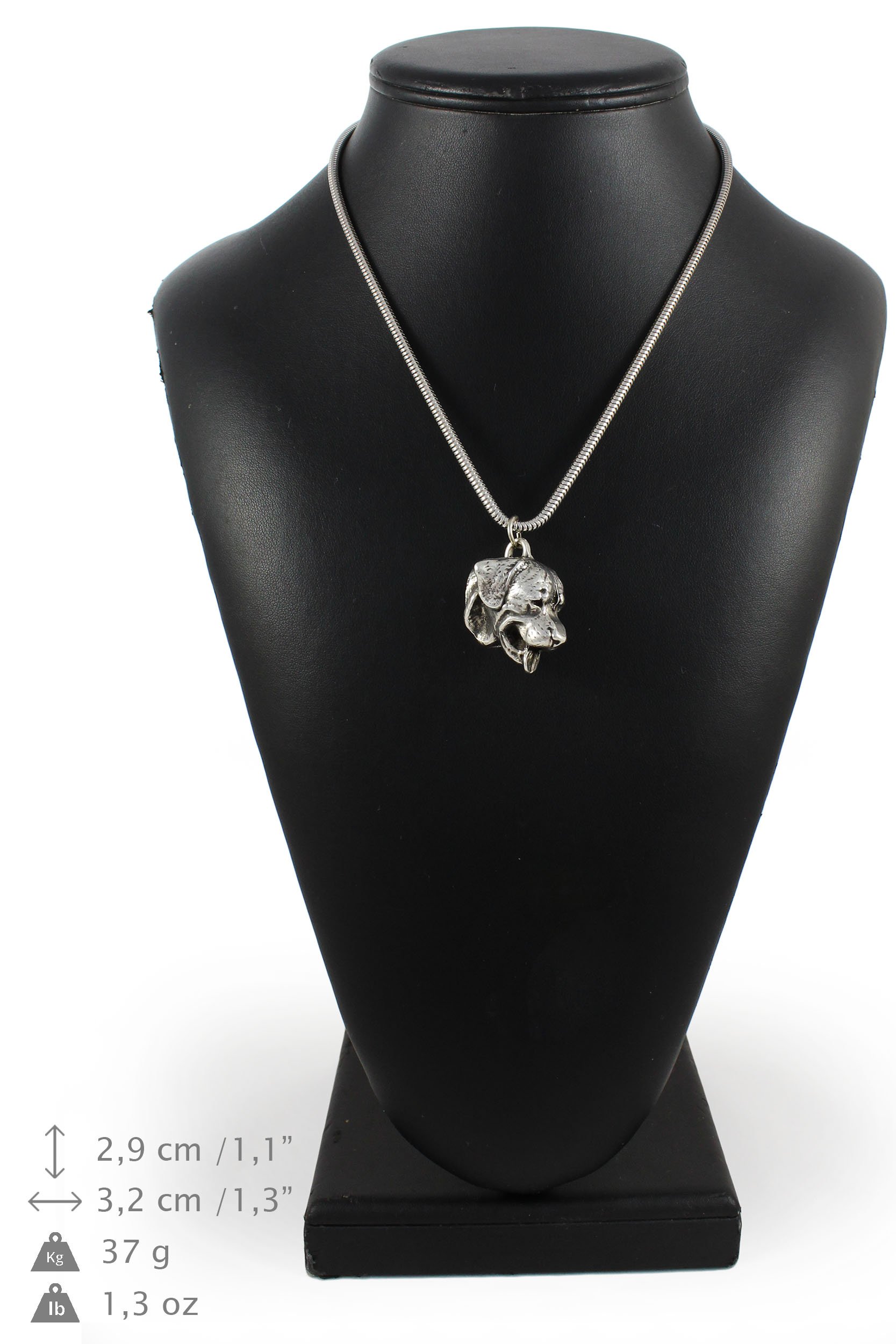 Art-Dog Colección Colgante para Perro en Hilo de Plata - Collar para Perro Hecho a Mano con Base de ZnAl y Recubrimiento de Plata - Joyería de Razas de Perros