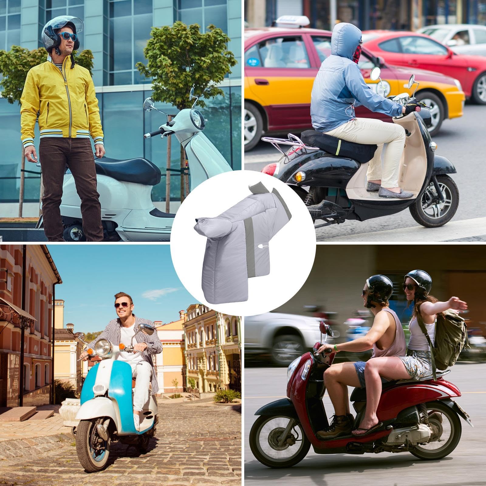 Couvre-Jambes Coupe-Vent pour Scooter, Couvre-Jambes rembourré et