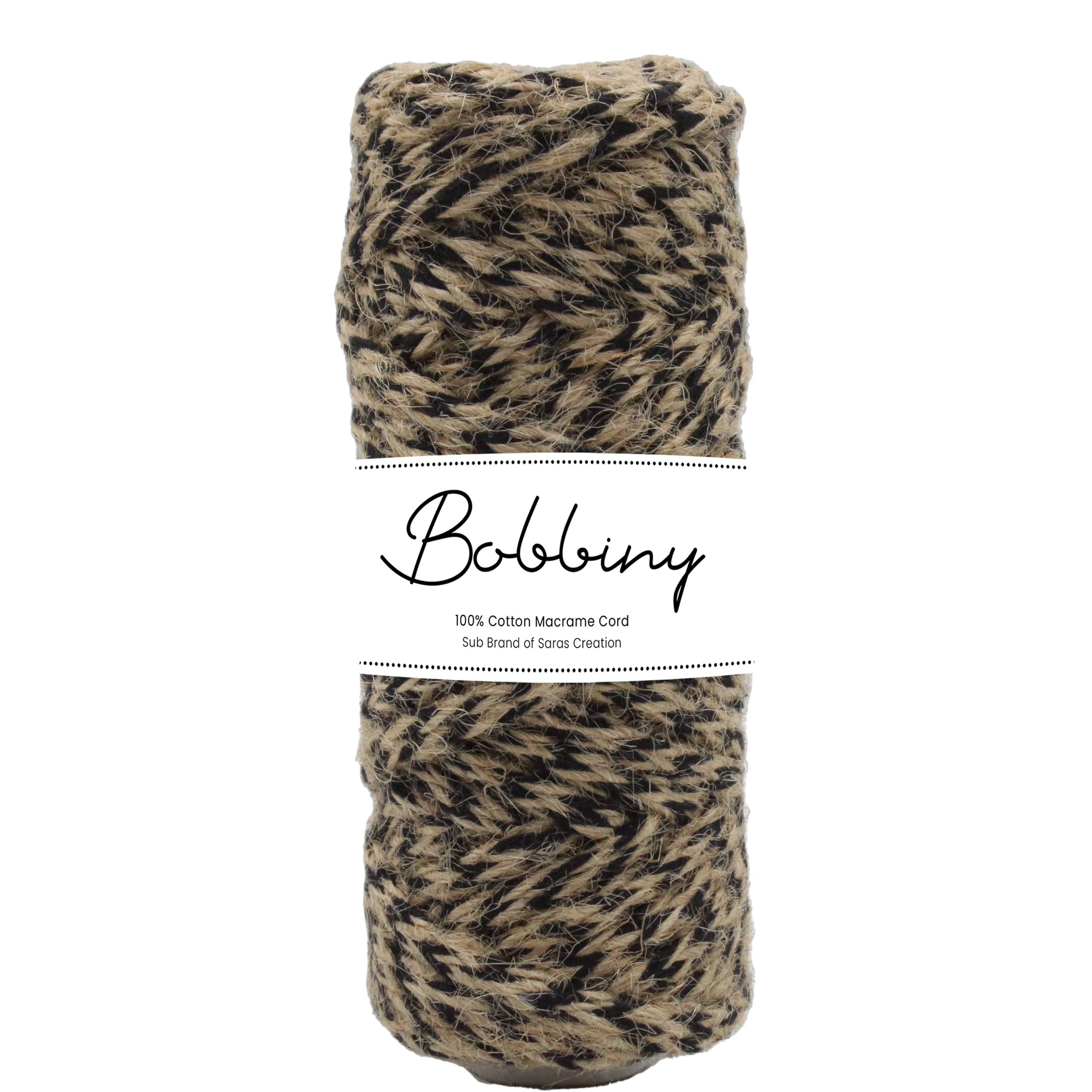 Bobbiny Natural Round Braided Jute Twine Rope - Linen Rustic String Cord for DIY, Party, Wedding, Gift Wrapping and Other Projects | Black Mix | 4mm, 20 Meters — Amazon image 15