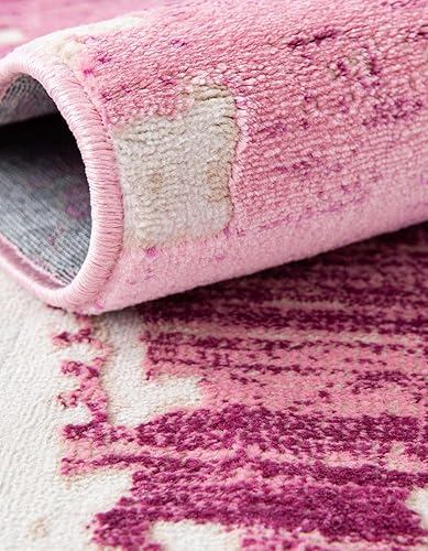 Miniatura 5 de Unique Loom Jill Zarin Uptown Collection - Alfombra de área Carnegie Hill (7 pies 10 pulgadas x 10 pies, rectangular, rosamarfil)