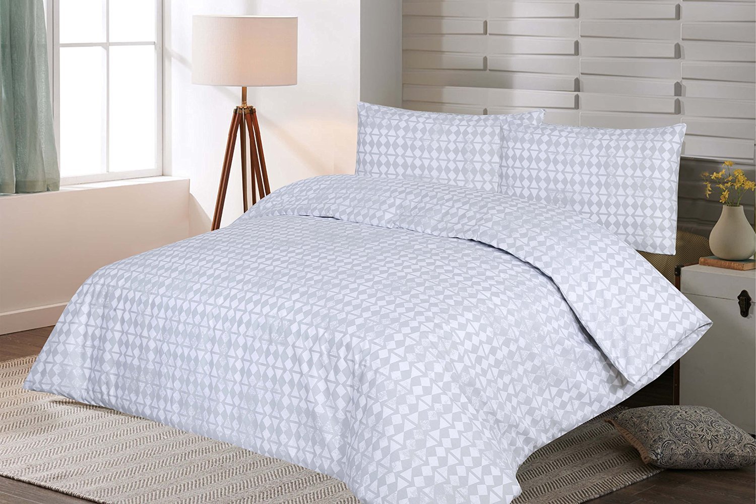 Gmtextiles Allure Gmtextile 100% Cotton Luxury Duvet Cover Set With 2 Pillow Cases (King) (220 X 230 Cm)