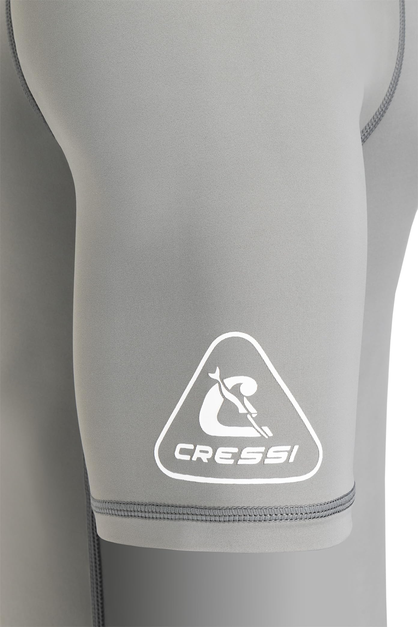 CRESSI since 1946 - Sentinel Man - Short Sleeve Rash Guard UPF 50+ Sun Protection Quick Dry Swimming, Surfing, Diving, Fishing, Beach, Pool and Water Sports - Grey/White - L/4 - Men's