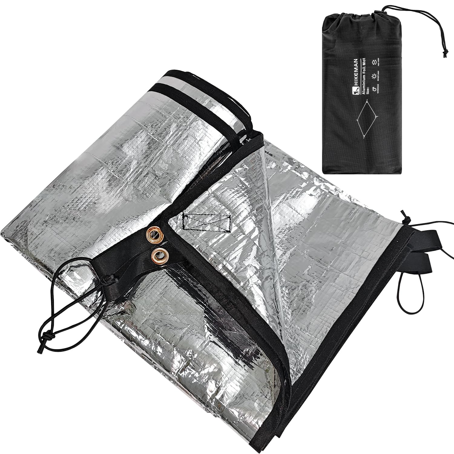 HIKEMAN Alfombra reflectante de aluminio para camping, aislante ultraligero de doble cara para dormir al aire libre