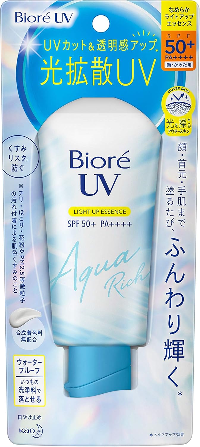 Amazon Co Jp ビオレ Uv アクアリッチ ライトアップ エッセンス 70g Spf50 Pa 日焼け止め 70グラム X 1 ビューティー