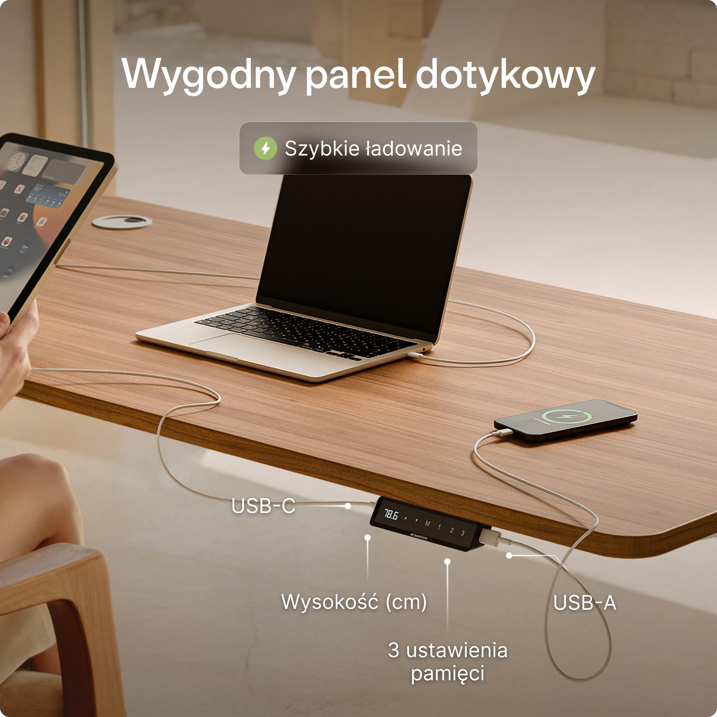 Desktronic Biurko z regulacją wysokości (160 x 80 cm) – biurko z regulacją wysokości, elektryczne, z cichym podwójnym silnikiem i ekranem dotykowym, wysoka nośność, stolik barowy HomePro