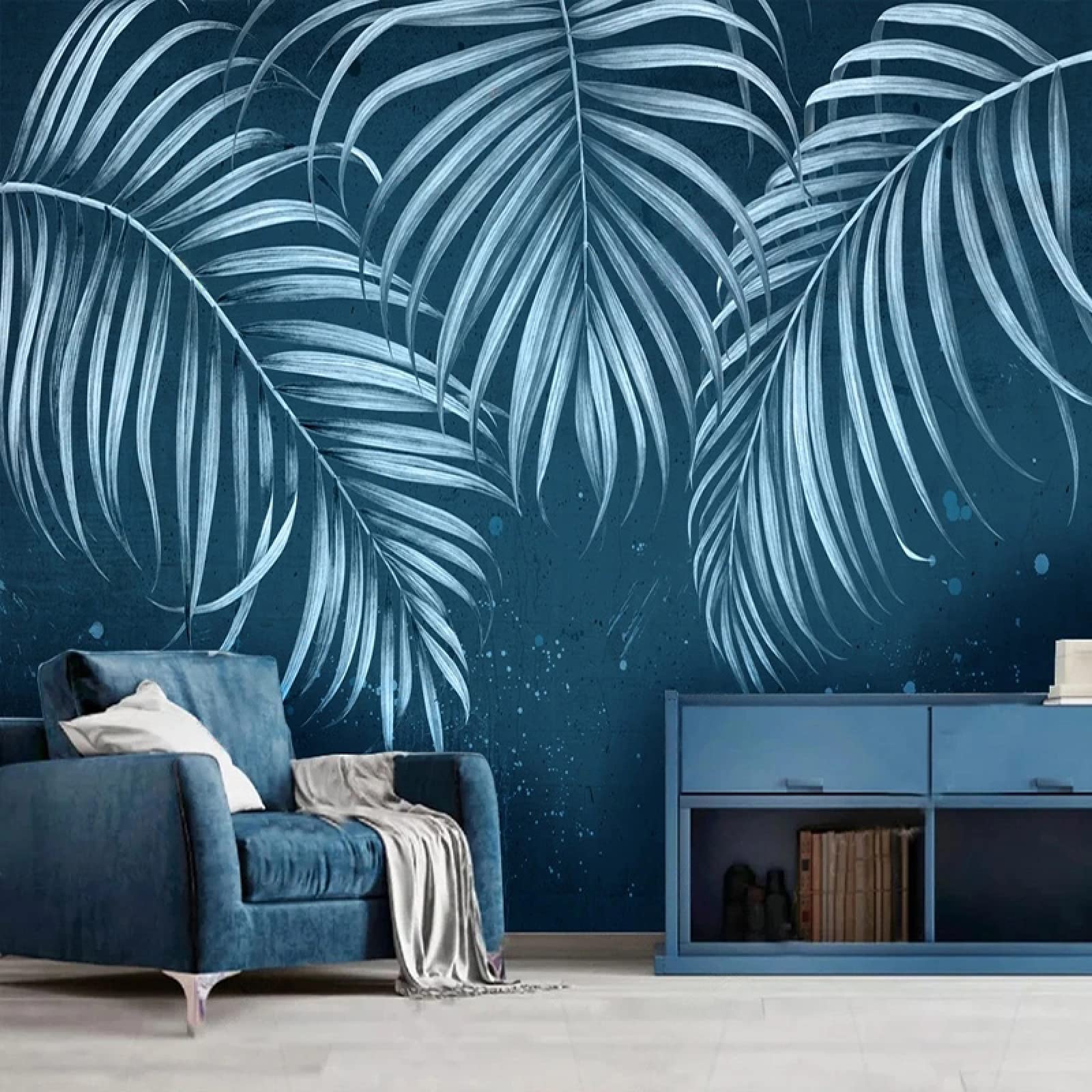 Papier peint mural nordique pour salon moderne et cocooning de 250x175cm