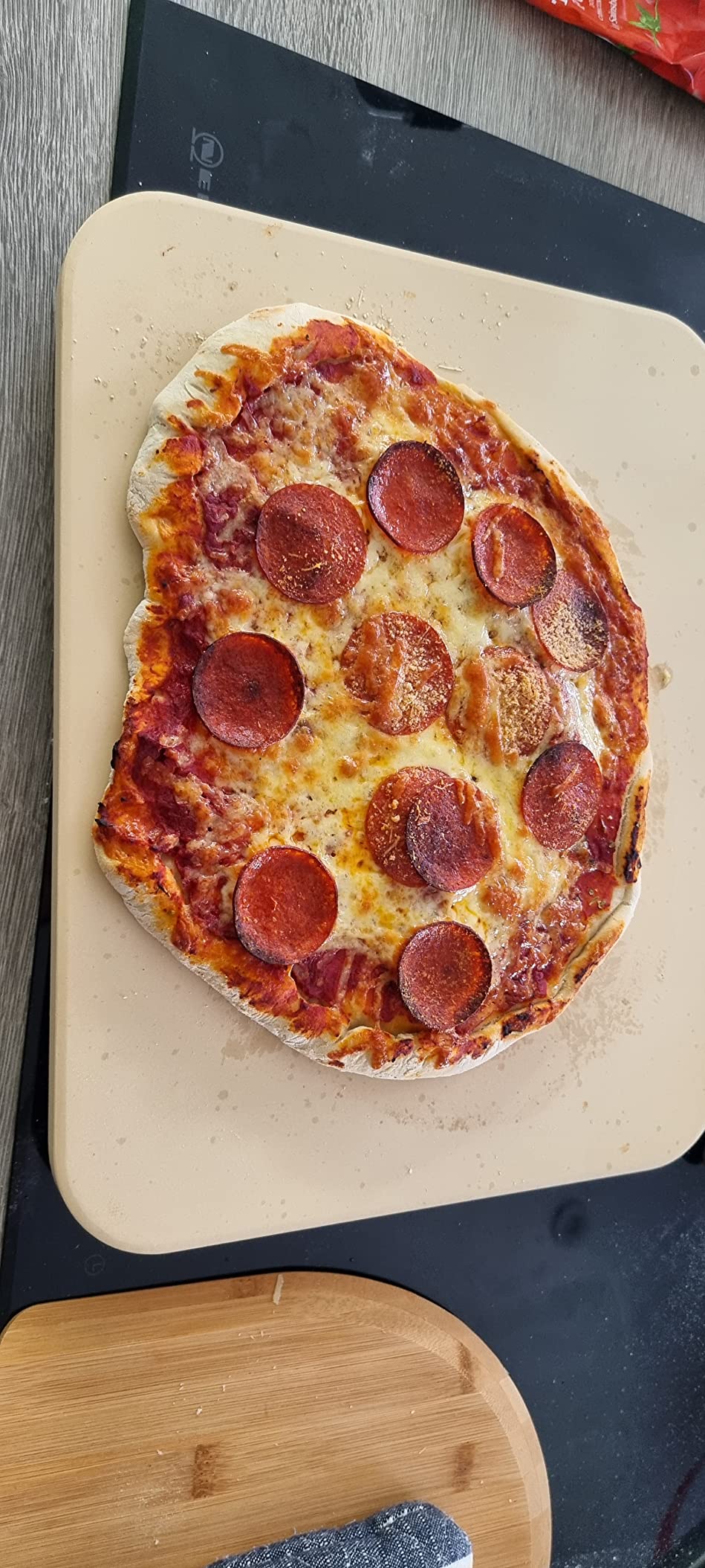 Silk Route Pizza Stone and Paddle Set Large Temperature Resistant and