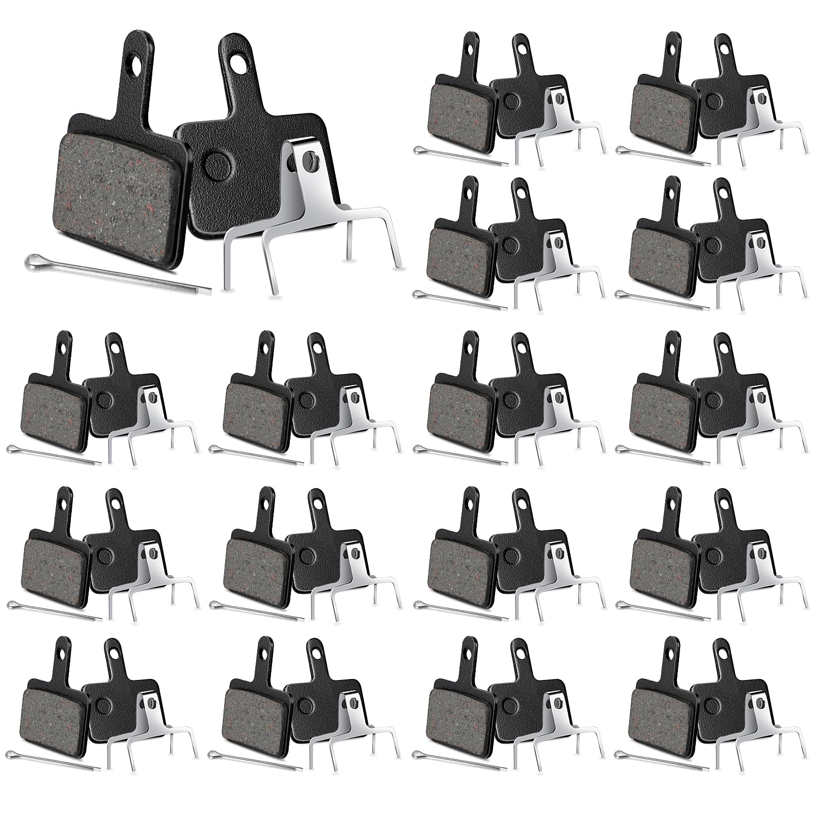 16 Pairs Bike Brake Pads Compatible with Brakes Bike Brake Pads Bike Disc Brake Pads (Black,Copper Semi Metallic)