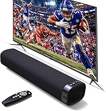 Sound Bar for Smart TV, Sound Bar, Bluetooth Sound bar, with Optical/AUX/HD ARC, Surround Sound Speakers, Surround Sound System for TV/PC/Gaming/Projectors, Wall Mountable PC Soundbar
