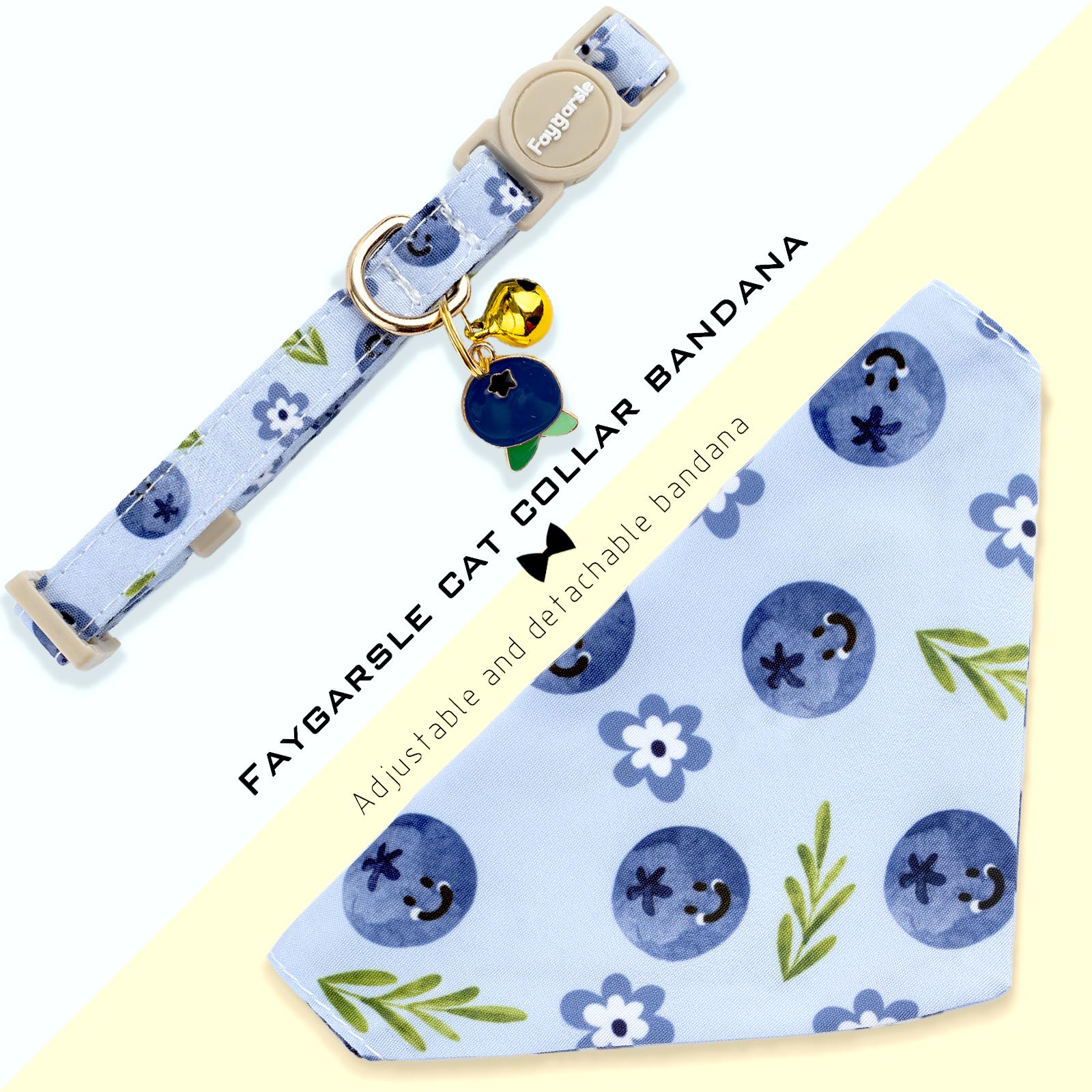 2-Pack Space Theme Cat Collars – Breakaway Safety Collar With Bandana & Bow Tie (Navy Blue) - View #9