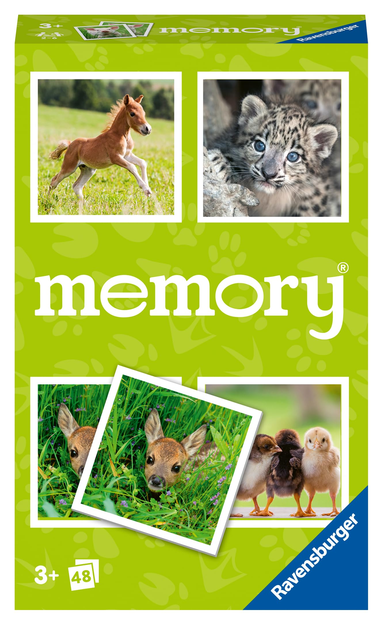 Ravensburger - Memory® Animal Baby Bag, Animales, Crías de Animales, Juego de Mesa, Juego Memory, Juegos de Memoria, Juego niños +3 años, Juegos 3 años, Juego Educativo