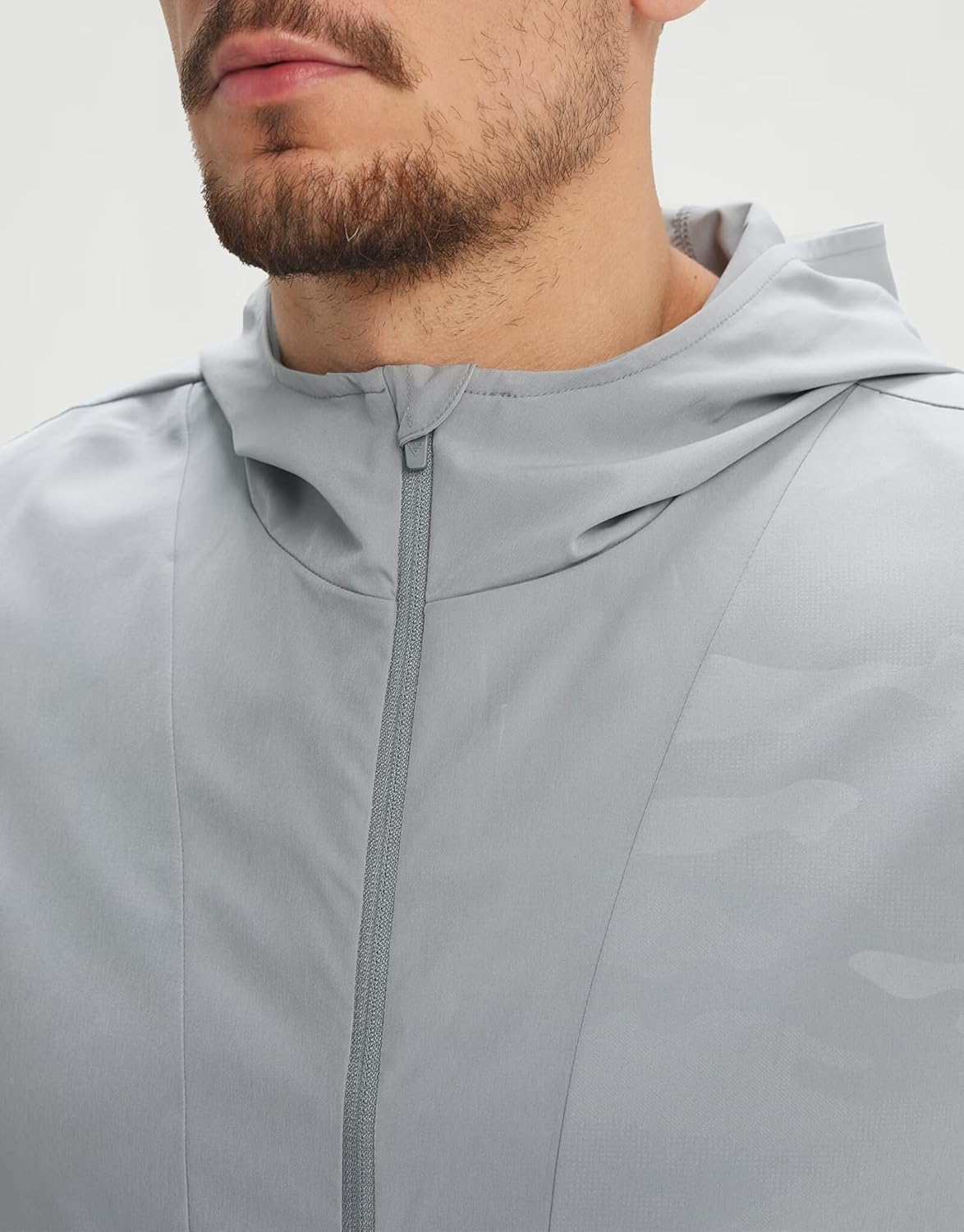 M MAELREG Short Sleeve Hoodies For Men Pocket Water-Resistant Embossed Patterned Golf Lightweight Hoodie Men Sweatshirts